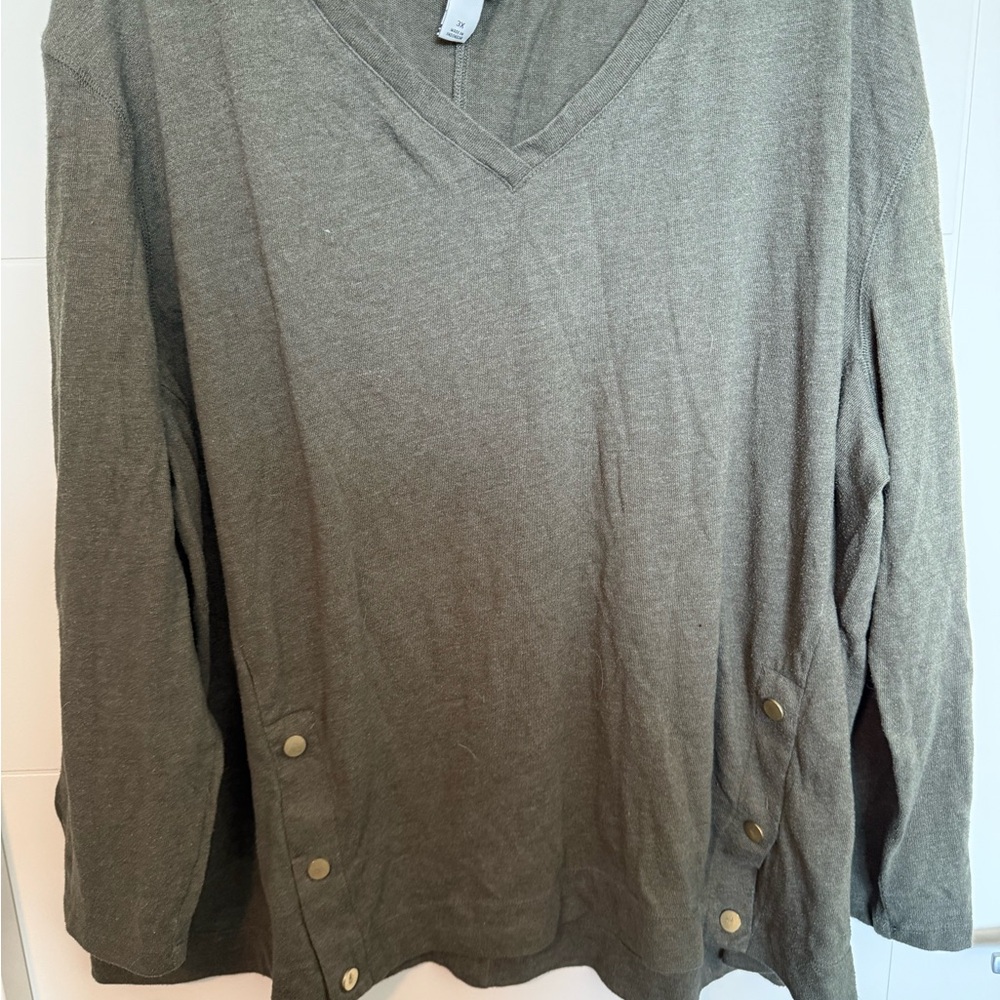 Ava & Viv Olive Knit Top